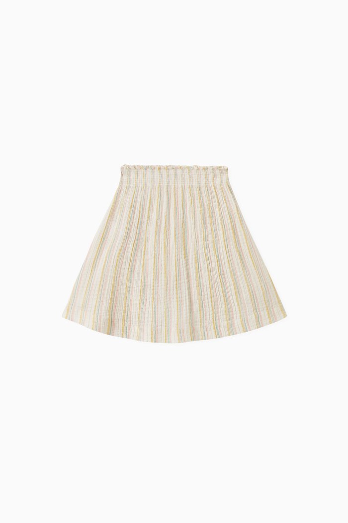 

Noumea Striped Skirt in Cotton, Neutral