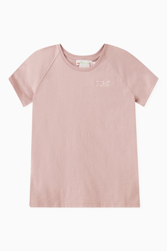 

Asmae Logo-embroidered T-shirt in Cotton, Red