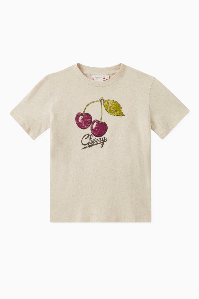 

Thida Cherry Logo T-shirt in Cotton, Neutral