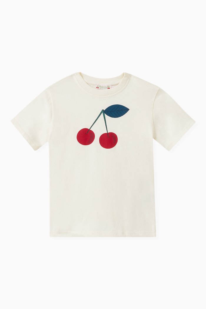 

Thida Cherry Logo T-shirt in Cotton, White