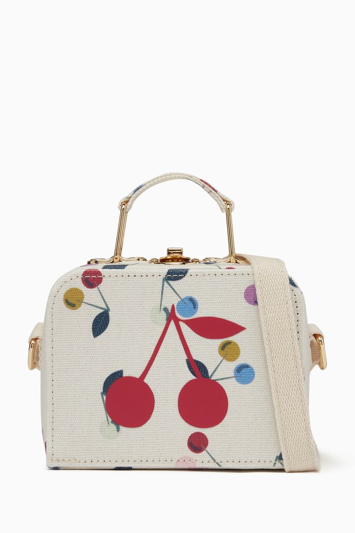 Aimane Cherry Shoulder Bag in Cotton, Multicolour