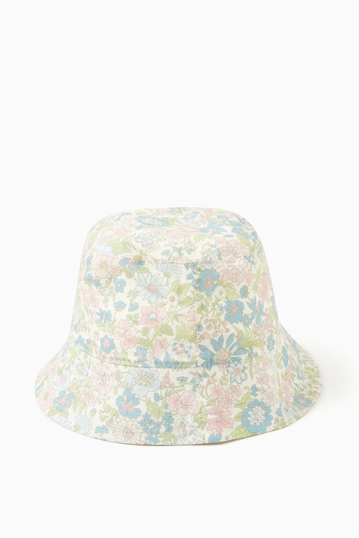 

Theana Floral-print Bucket Hat in Cotton, Multicolour