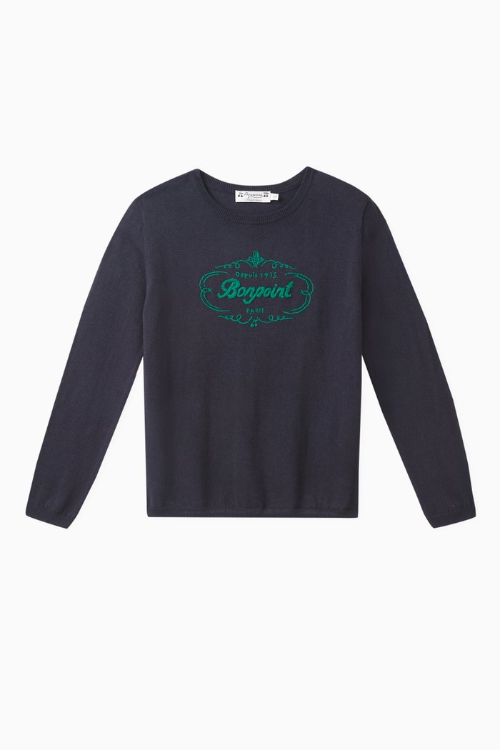 

Alpin Logo-embroidered Sweatshirt in Cotton-blend, Blue