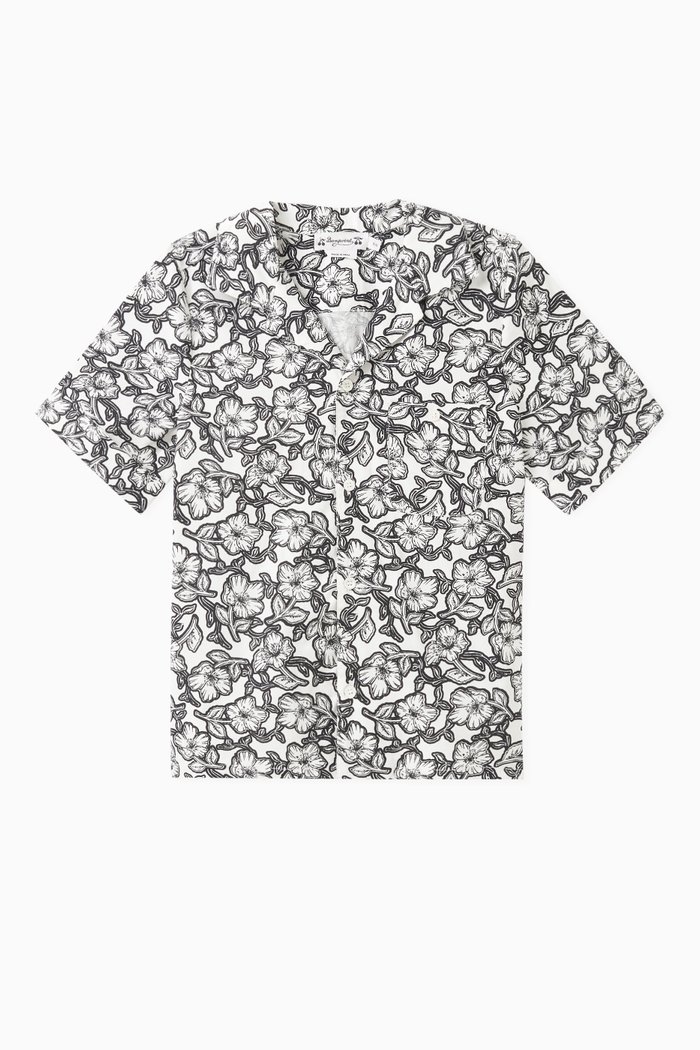 

Steve Floral-print Shirt in Cotton, Multicolour