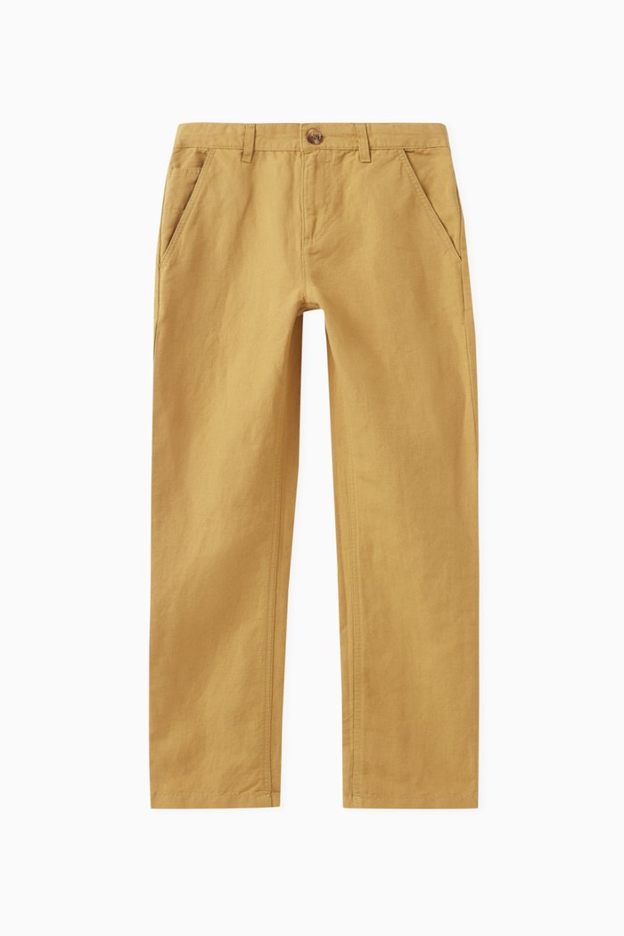 Darcy Pants in Cotton & Linen, Yellow