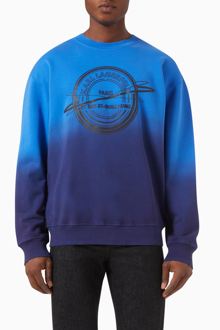 

Athleisure Logo Sweatshirt in Organic Cotton, Blue