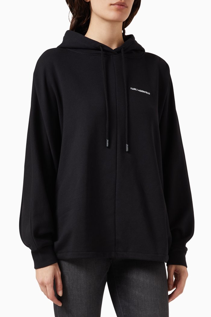

Oversized Hoodie in Organic Cotton, Black