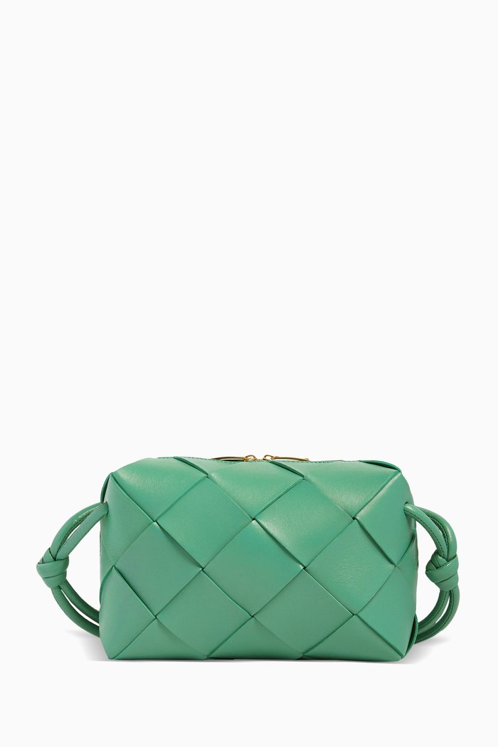 

Small Cassette Bag in Intrecciato Nappa, Green