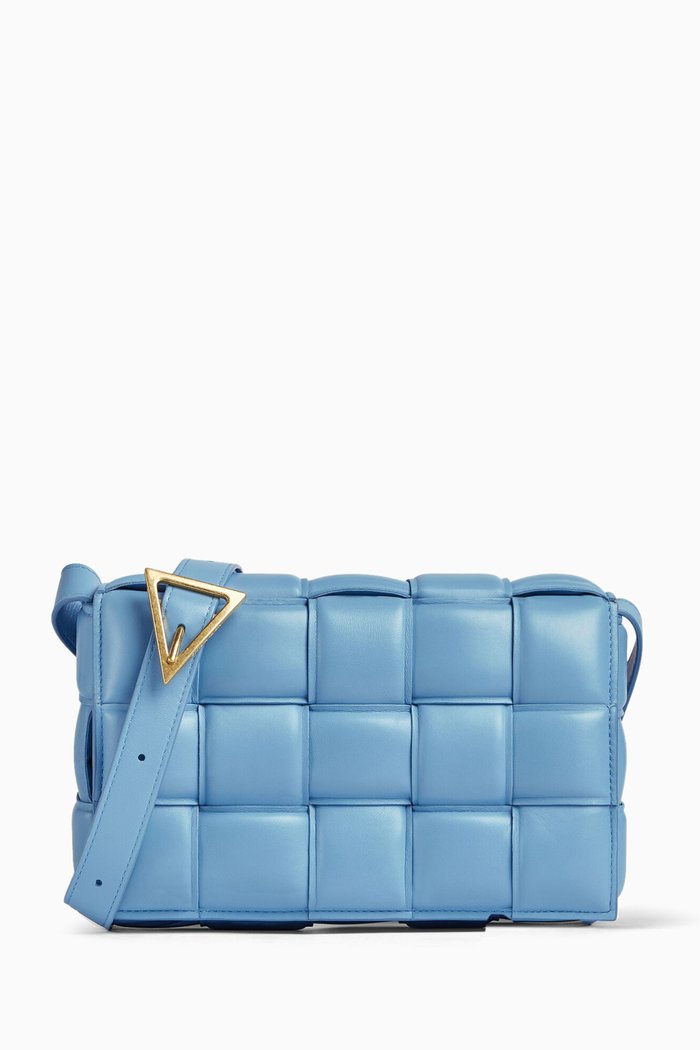 

Padded Cassette Bag in Nappa, Blue