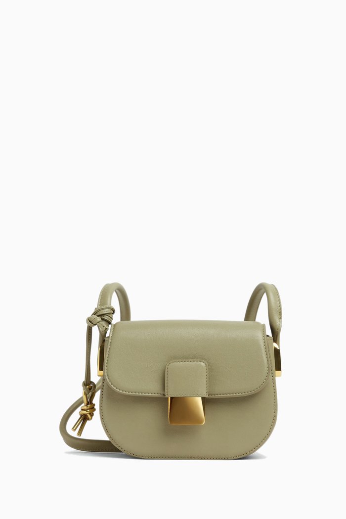 

Mini Desiree Cross-Body Bag in Leather, Grey