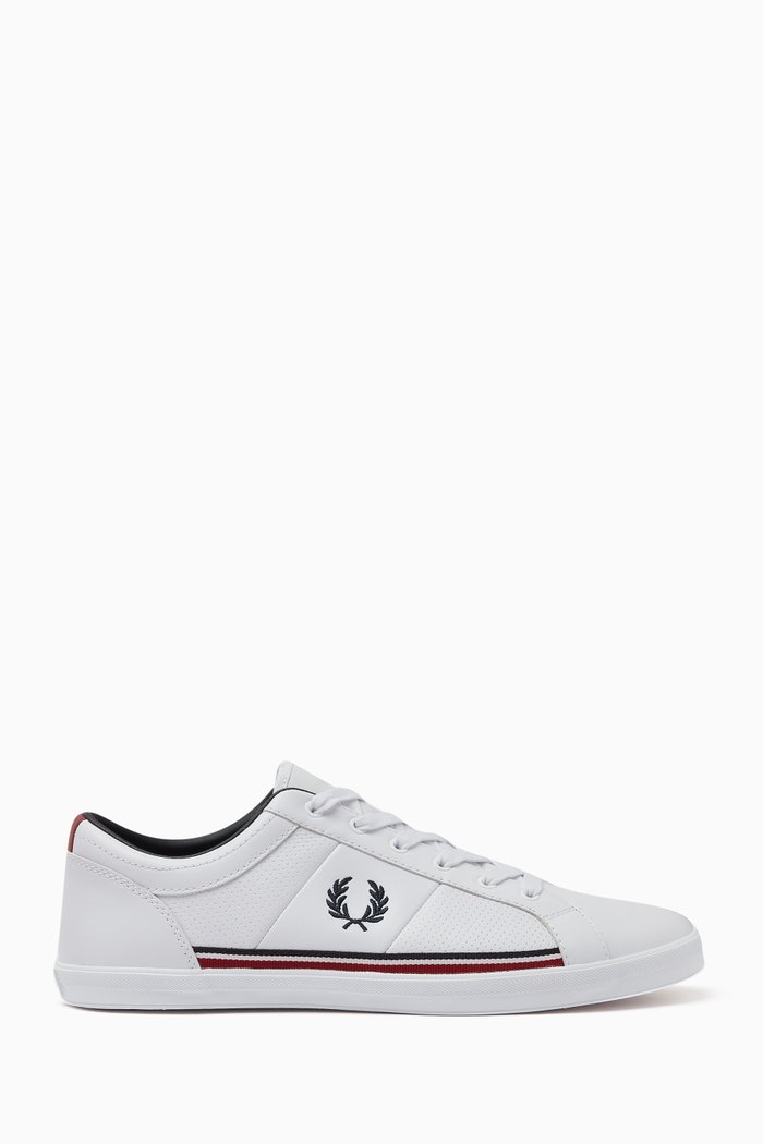 

Baseline Tennis Sneakers in Smooth Leather, White