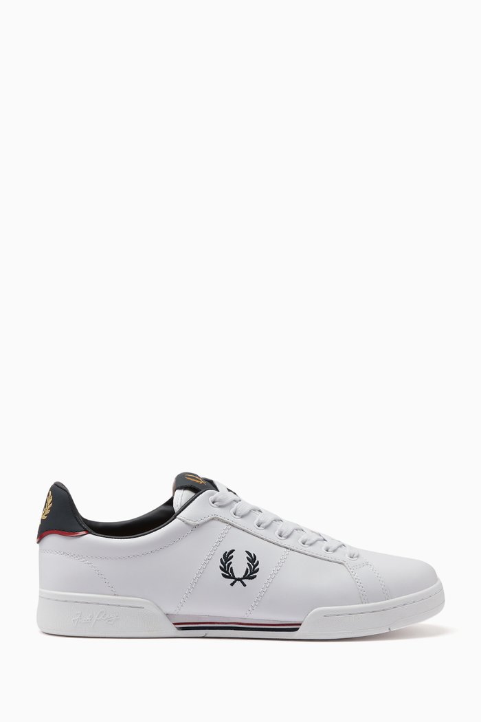 

B722 Tennis Sneakers in Smooth Leather, White
