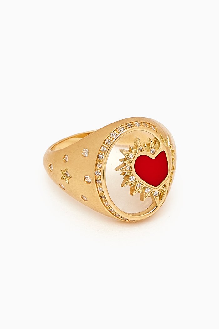 

Heart on Biladi Diamond Ring in 18kt Gold, Yellow