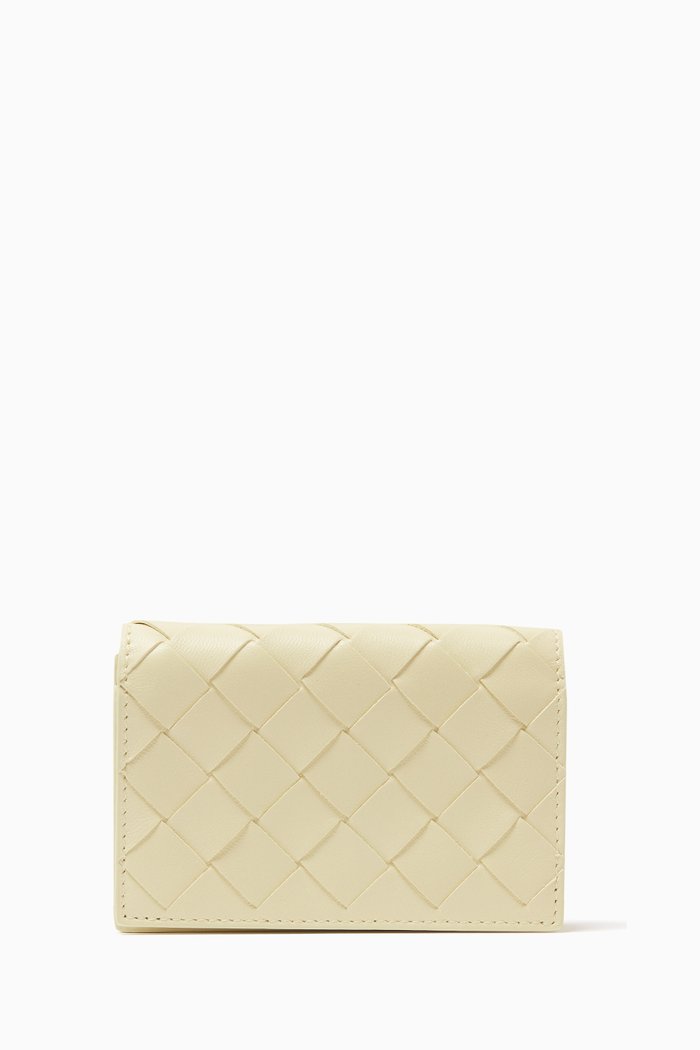 

Card Case in Intrecciato Nappa, Neutral