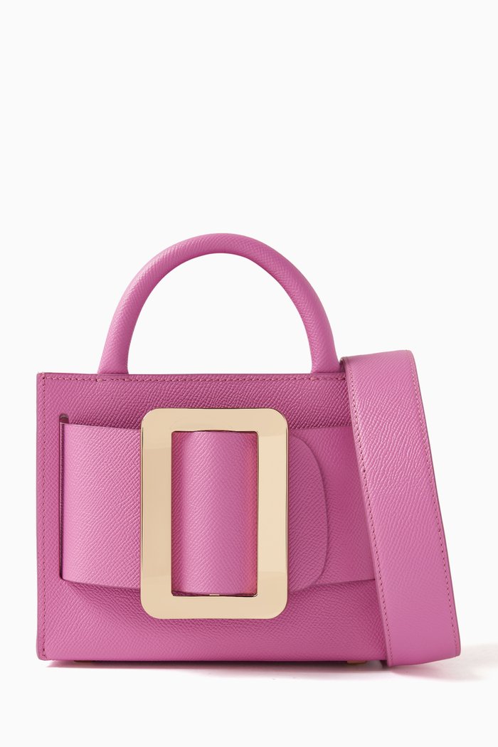 

Mini Bobby 18 Buckled Tote Bag in Calfskin leather, Pink