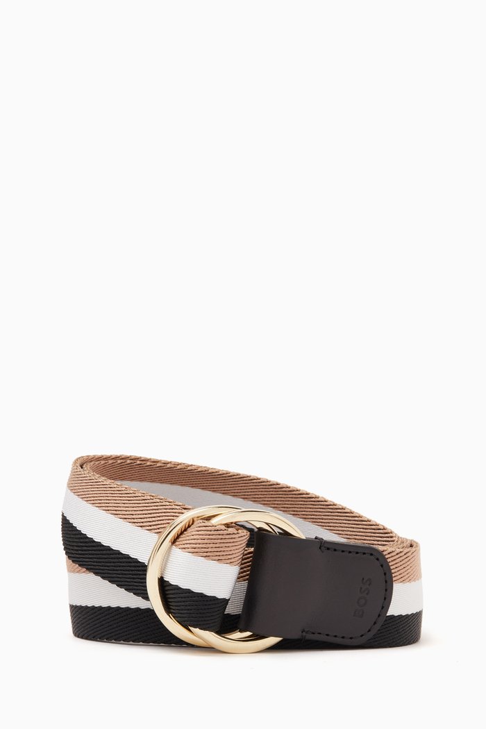

Rea Striped Belt in Textile, Multicolour