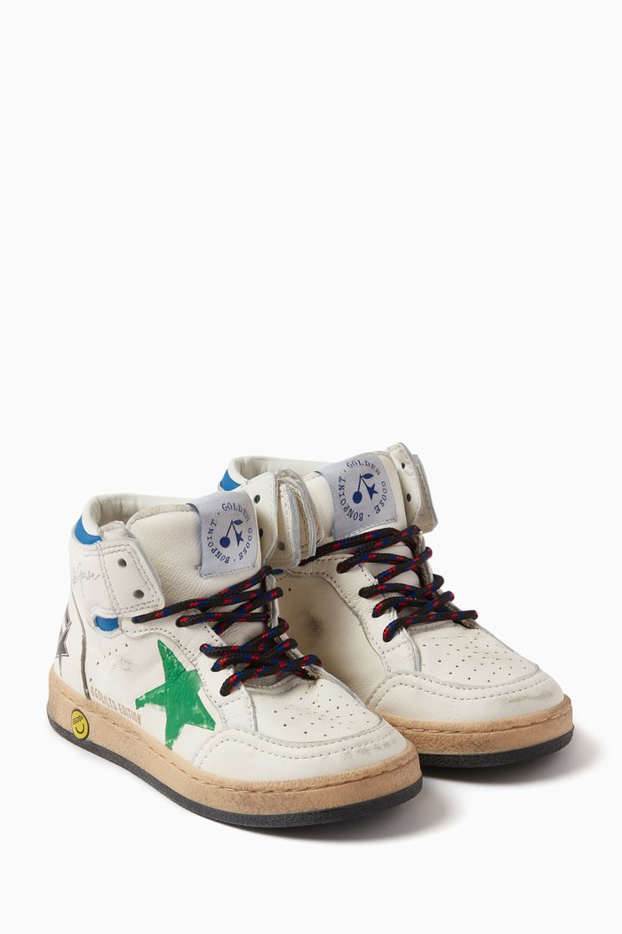 x Golden Goose GolSky Star Sneakers in Leather, White