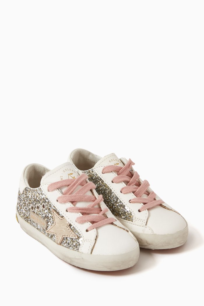 x Golden Goose Golstar Sneakers in Leather, Silver