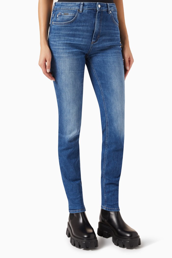 

Jackie Slim-fit Jeans in Cotton-denim, Blue