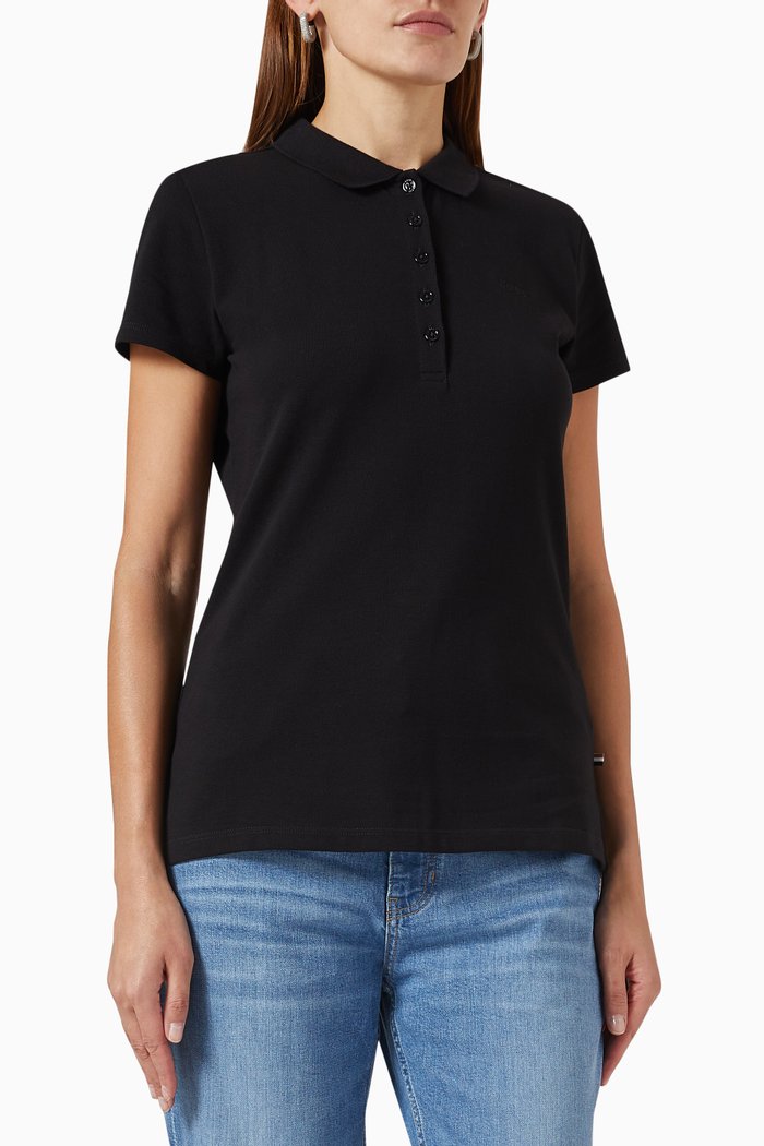 

Epola Polo in Organic Cotton, Black