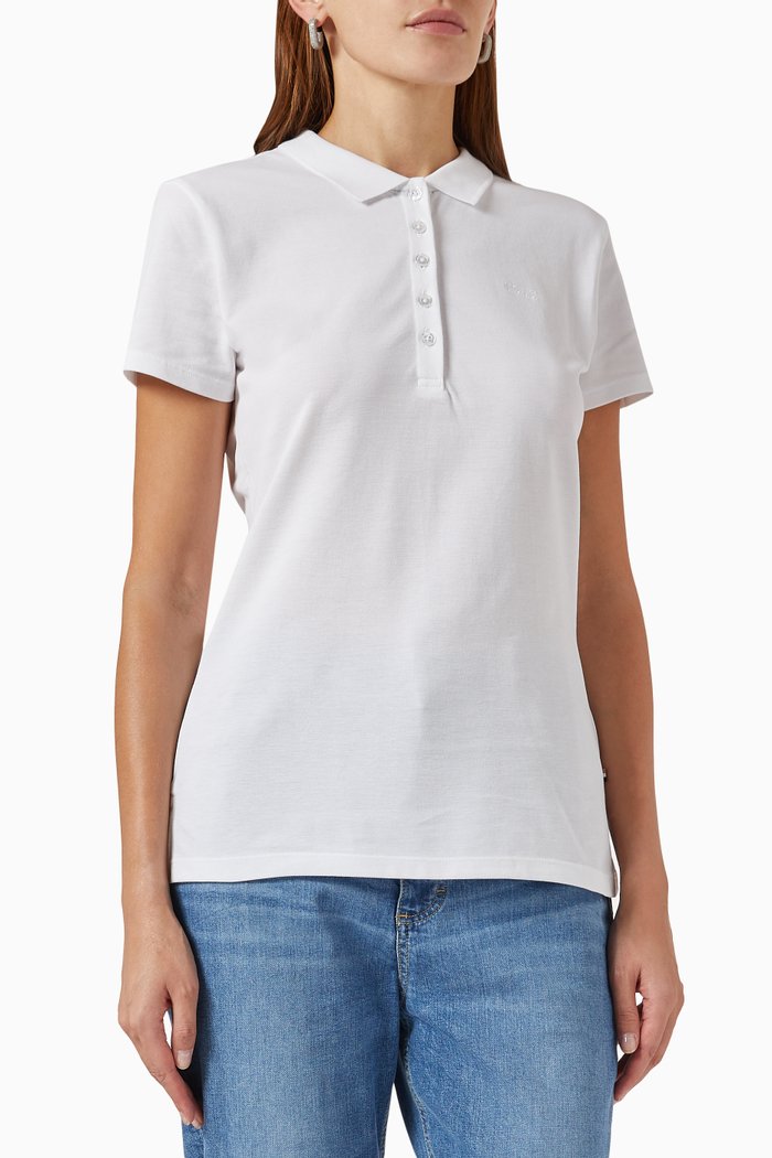 

Epola Polo in Organic Cotton, White