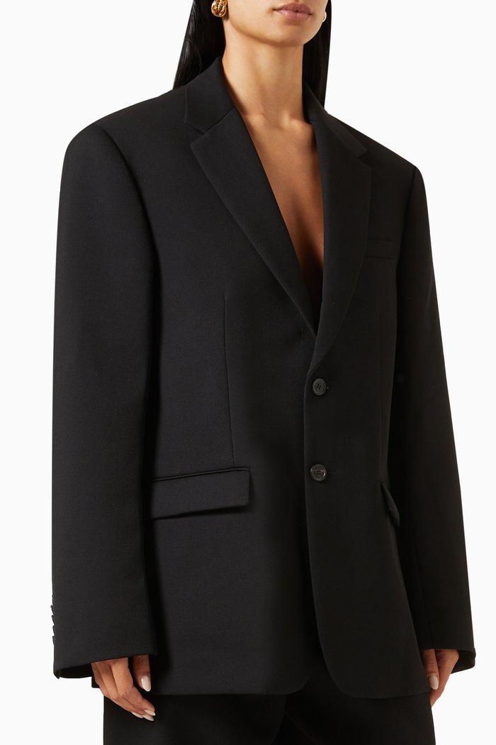 

Oversize Single-breasted Blazer, Black