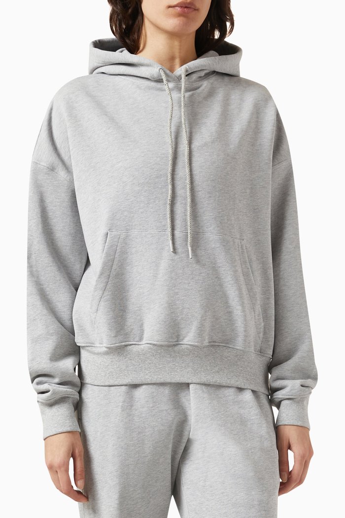 

Drawcord Hoodie in Jersey, Grey
