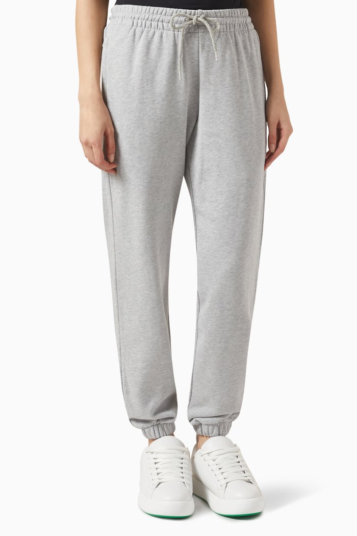 Drawcord Track Pants in Jersey, Grey