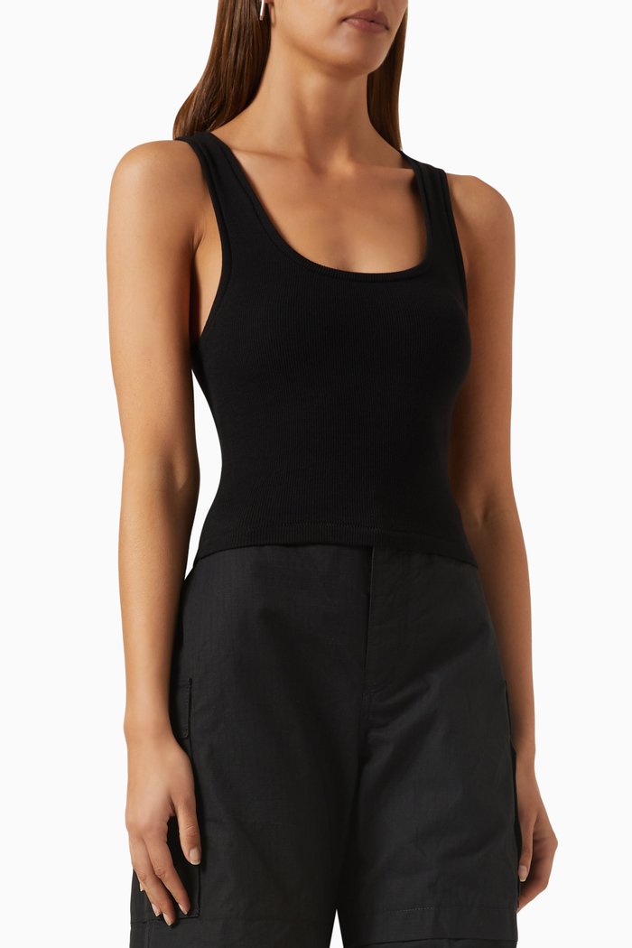 

Tank Top in Cotton, Black