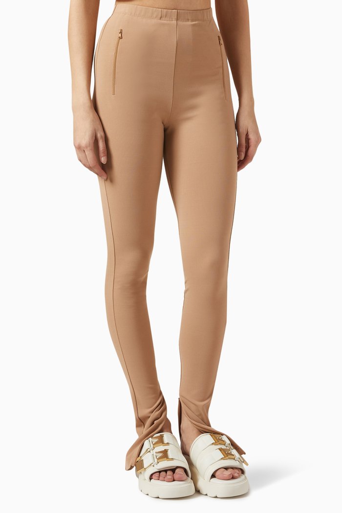 

Side Slit Leggings in Viscose Blend, Neutral