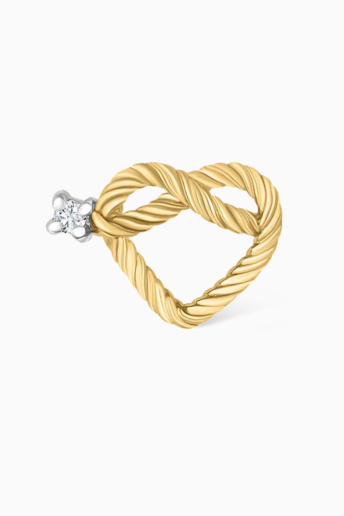 

Mini Promise Diamond Single-Stud Earring in 18kt Gold, Yellow