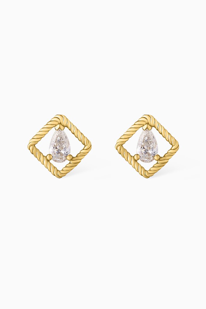 

Mini Solitaire Diamond Stud Earrings in 18kt Gold, Yellow