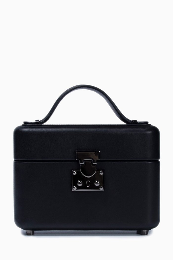 

Venyx Box Bag in Leather, Black