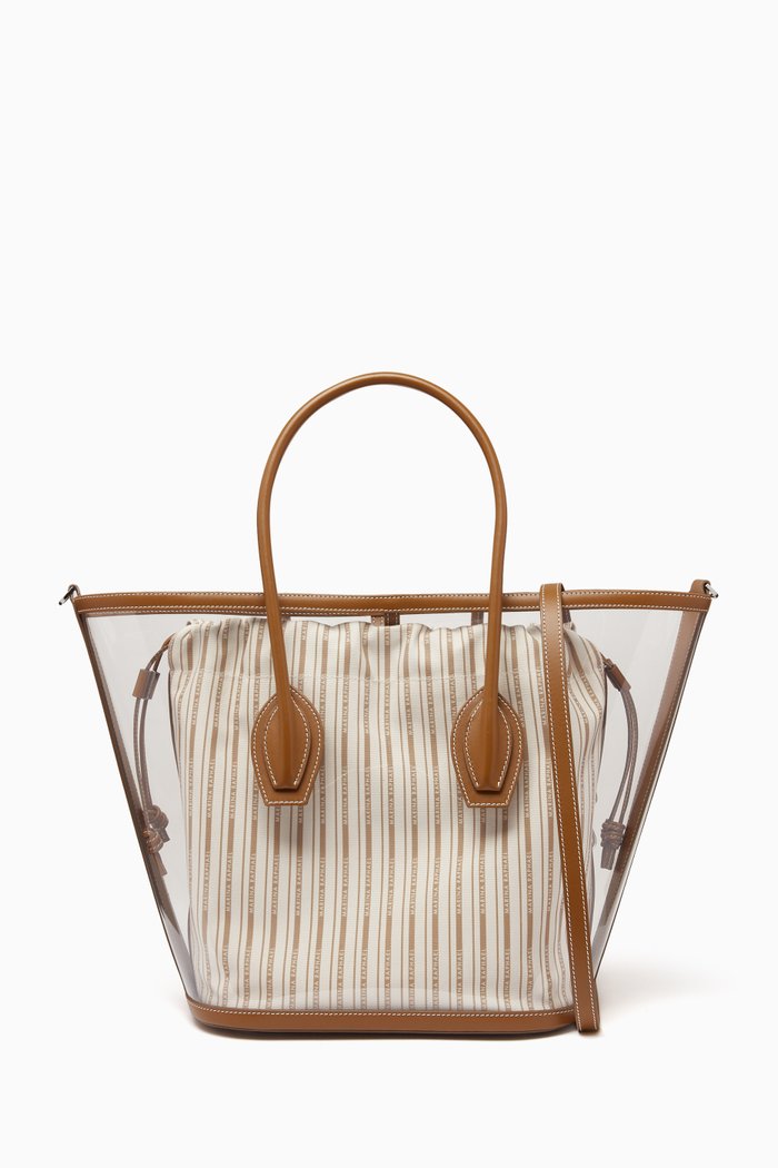 

Porter Tote Bag in Plexi & Canvas, Neutral