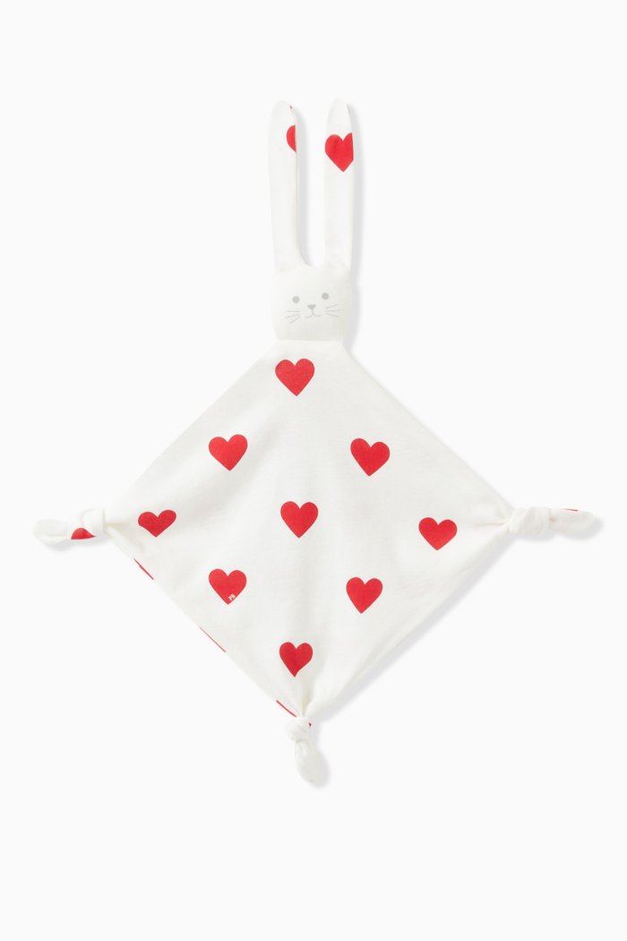 

Heart Print Comforter in Cotton, White
