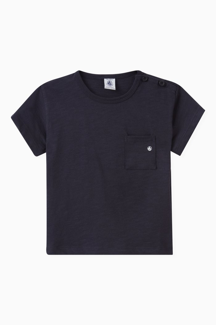 

Logo Detail T-shirt in Cotton, Blue