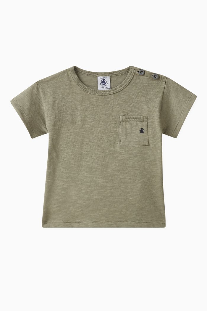 

Logo Detail T-shirt in Cotton, Green