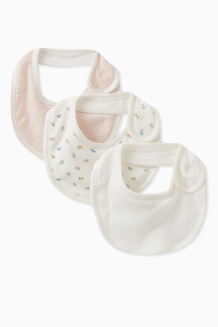 

Assorted Bibs in Cotton, Set of 3, Multicolour