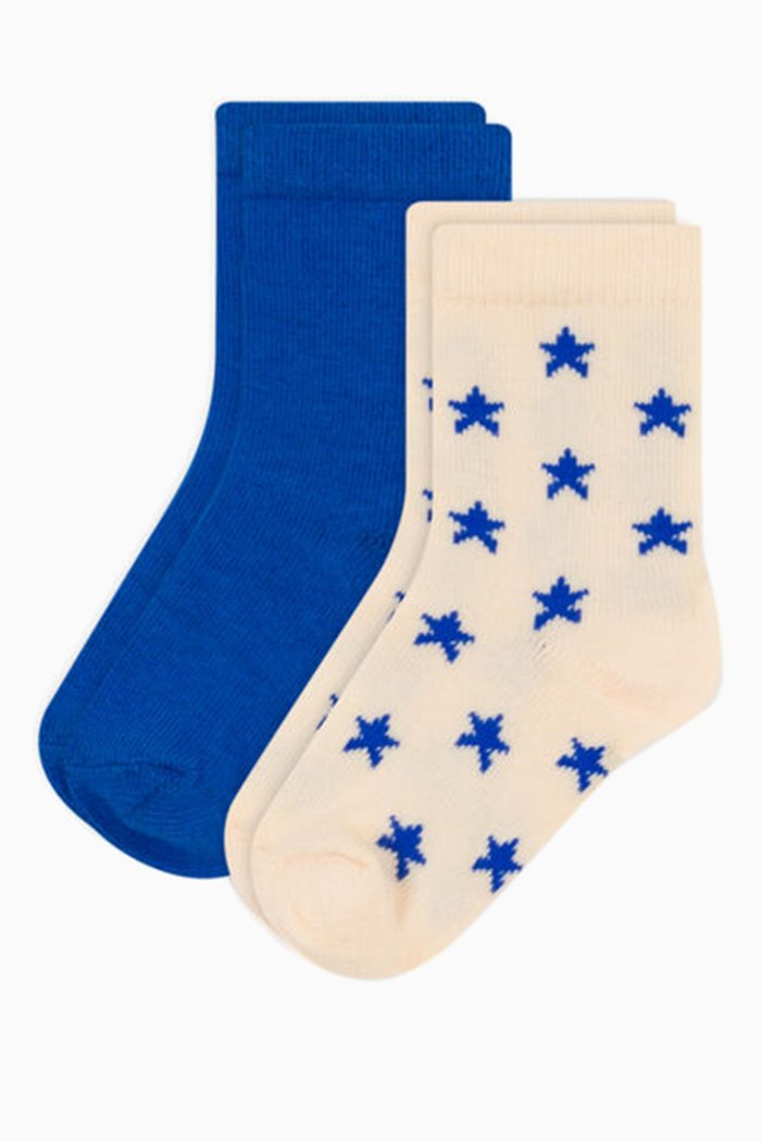 

Star Print Socks in Cotton Blend, Set of 2, Multicolour