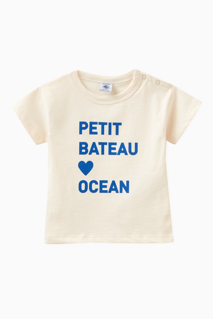 

Graphic Print T-shirt in Cotton, Neutral
