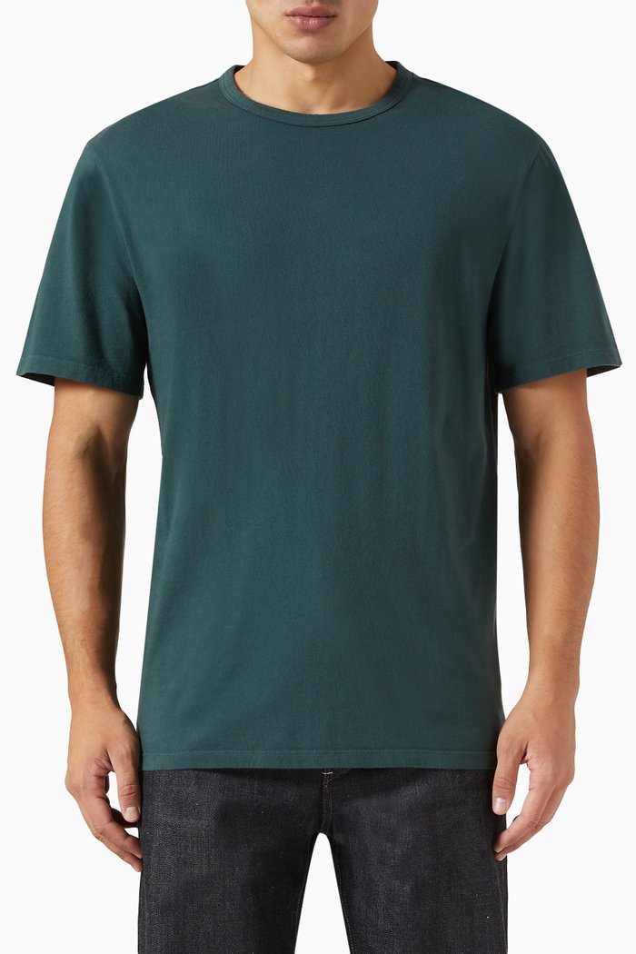 

Garment Dyed T-shirt in Cotton Jersey, Green
