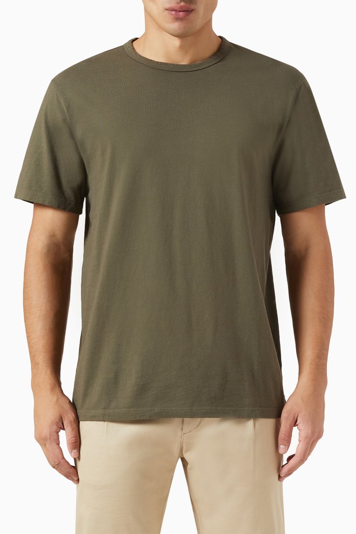 

Garment Dyed T-shirt in Cotton Jersey, Green