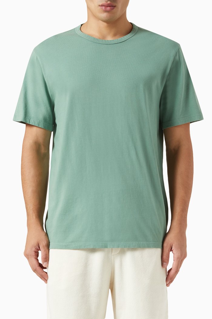 

Garment Dyed T-shirt in Cotton Jersey, Green