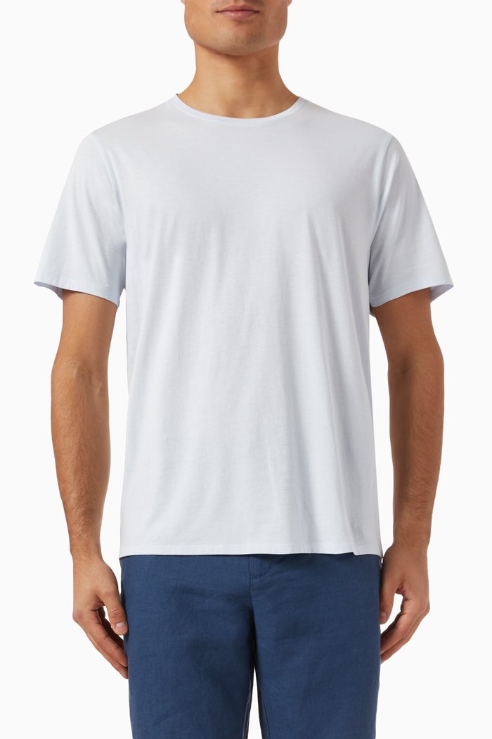 

Crewneck T-shirt in Pima Cotton, Blue