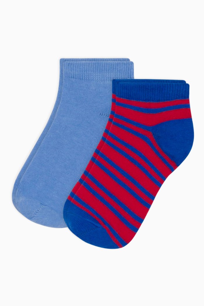 

Striped Socks, Set of Two in Cotton, Multicolour