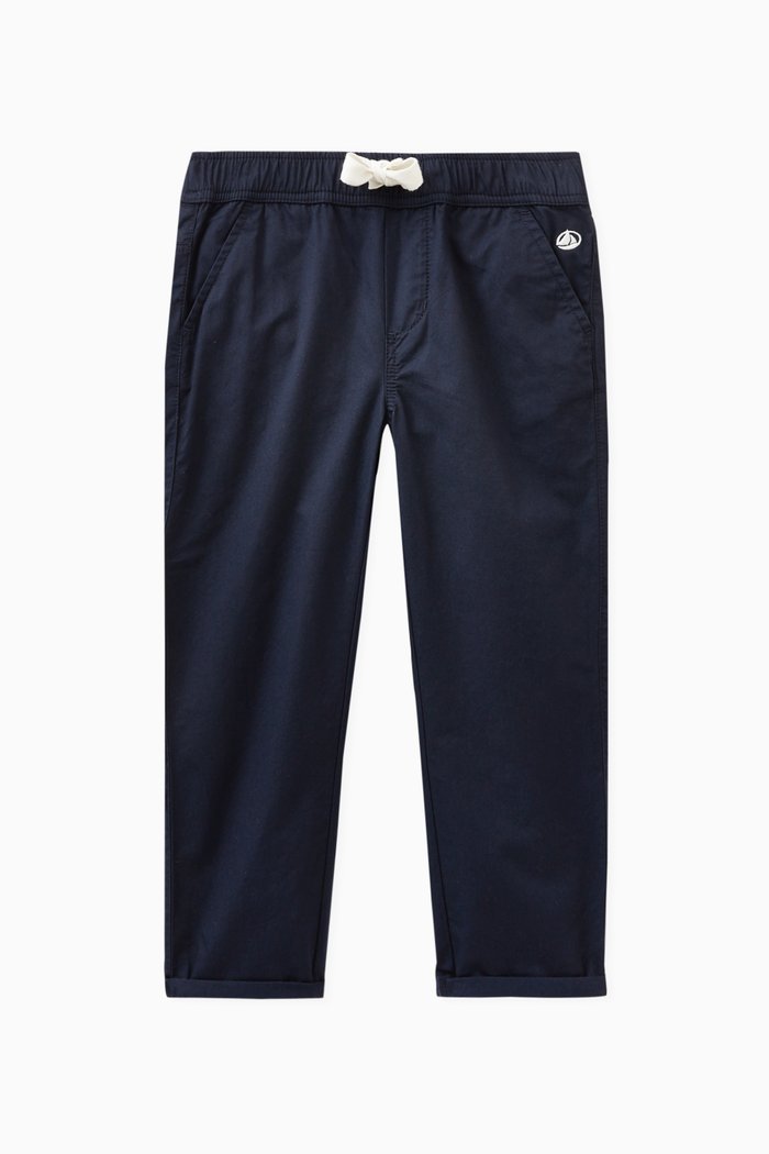 

Logo Trousers in Cotton, Blue