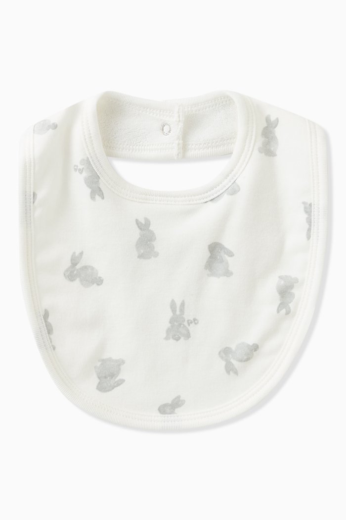 

Printed Bib in Cotton, White