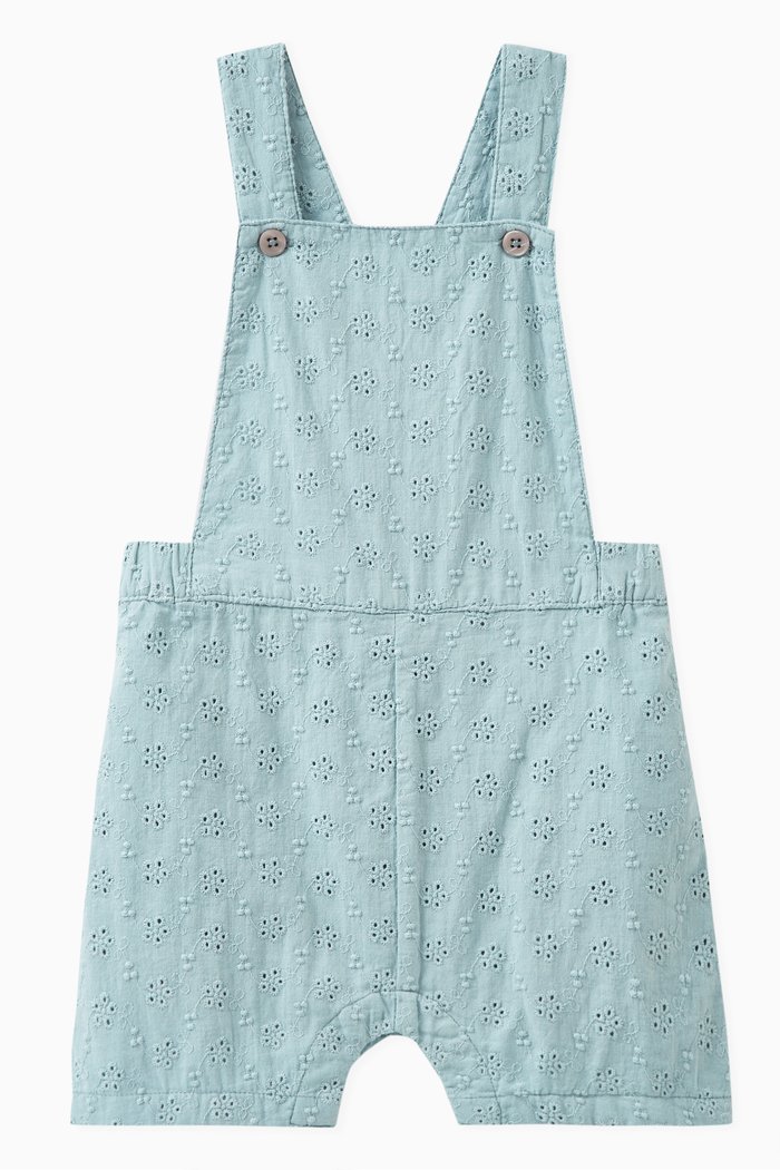 

Broderie Anglaise Dungarees in Cotton, Green