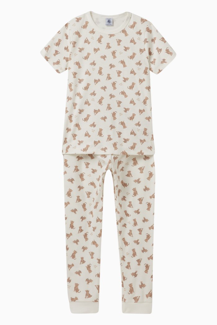 

Leopard-print Pyjama Set in Cotton, Multicolour