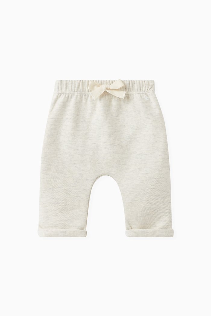 

Drawstring Trousers in Cotton, Neutral